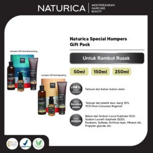 Naturica - Special Hampers Gift Pack - Opuntia Oil Treatment, Moisturizing Intensize Treatment Mask, Repairing Deep Shampoo